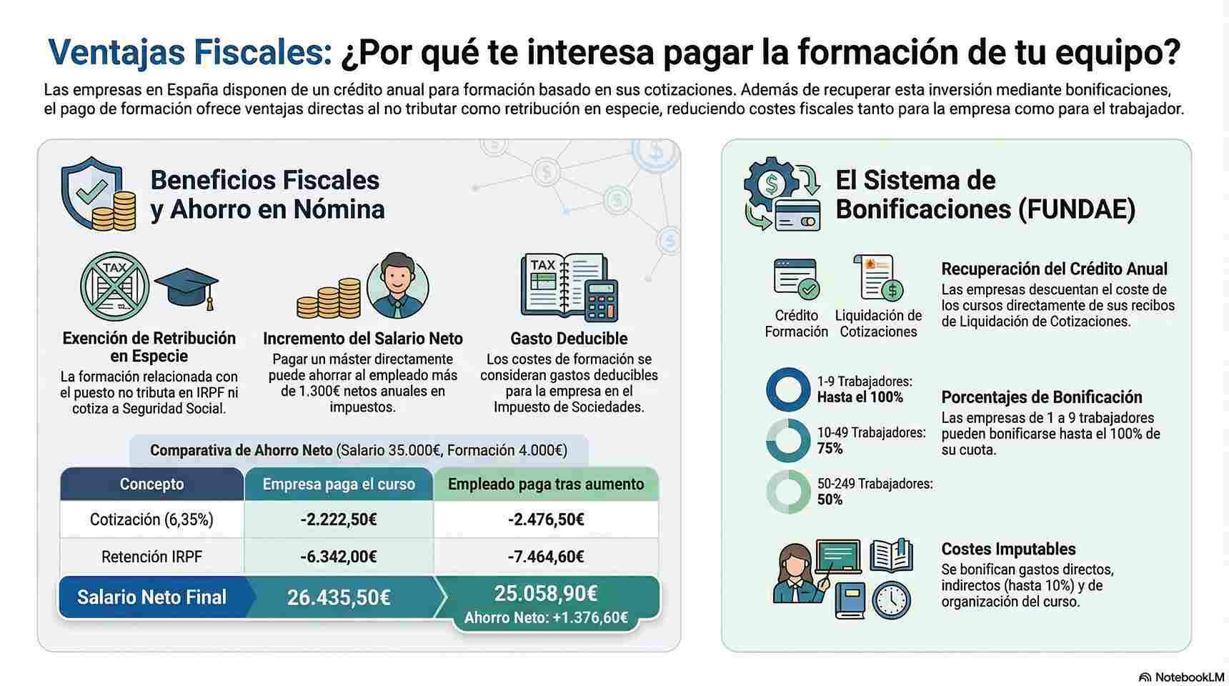 Ventajas fiscales de la formación para empresas: cómo optimizar el ROI real