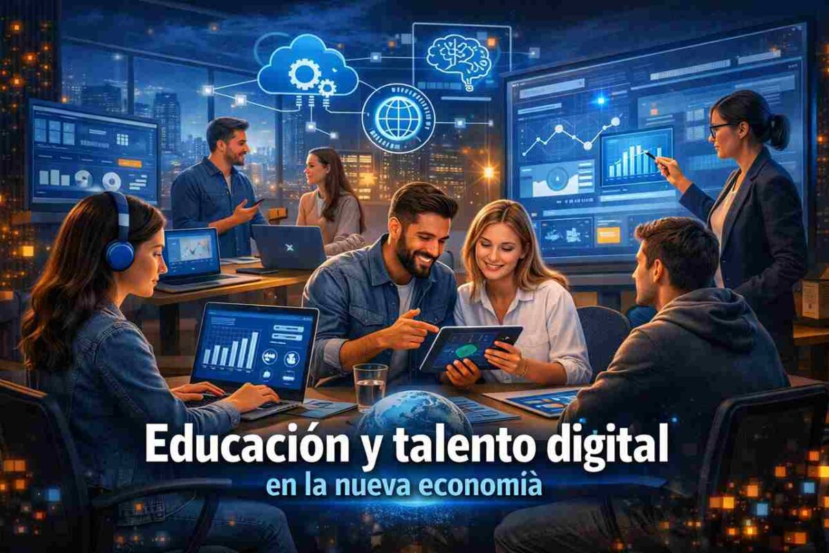 educación y talento digital formando profesionales para la nueva economía con tecnología, datos y aprendizaje colaborativo